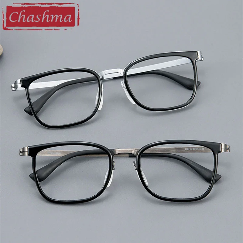 Chashma-نظارات طبية بصرية للرجال والنساء ، إطار من التيتانيوم ، منظر عالي الجودة ، معابد مرنة للغاية ، الموضة