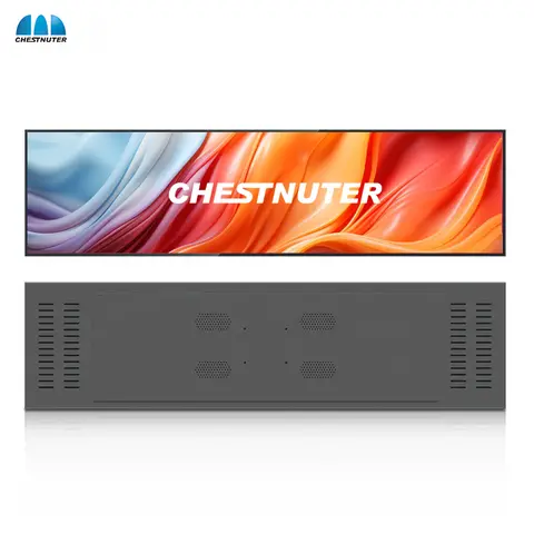 24.8 inch indoor super wide LCD screens stretched bar non-touch screen Advertising Display bar type lcd