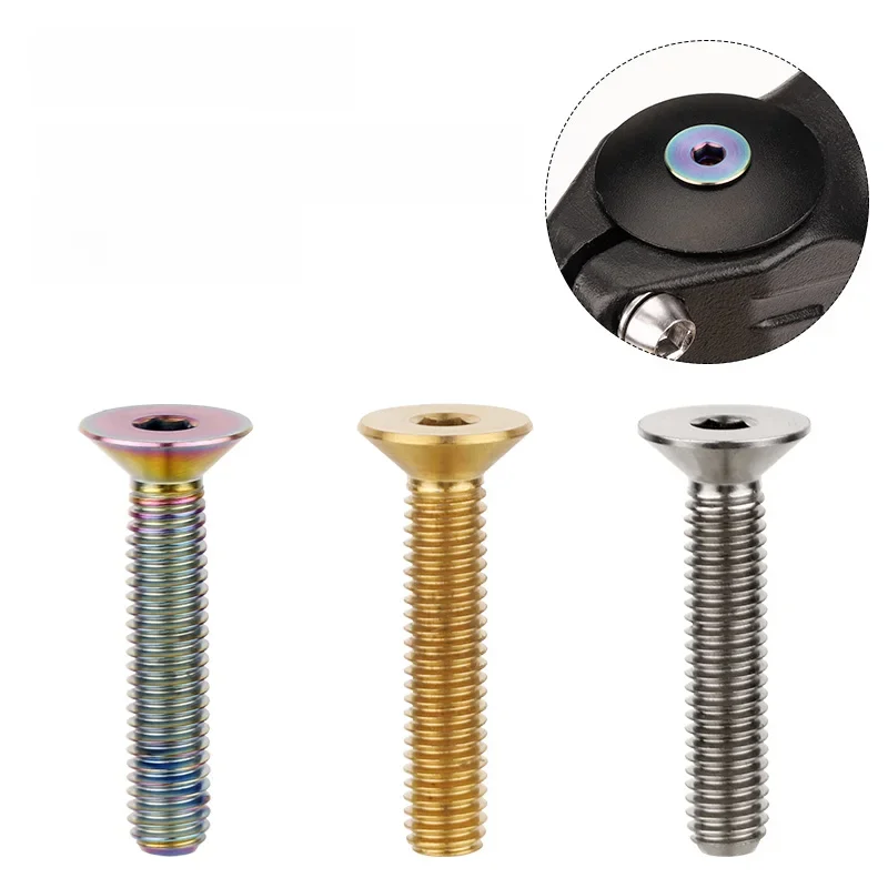 AliExpress DEEMOUNT M6*30mm Bicycle Headset Top Bolt Full Thread M4 Hex Head MTB BMX Bikes Stem Fastening Screws CNC-machined Titanium Cycling Parts