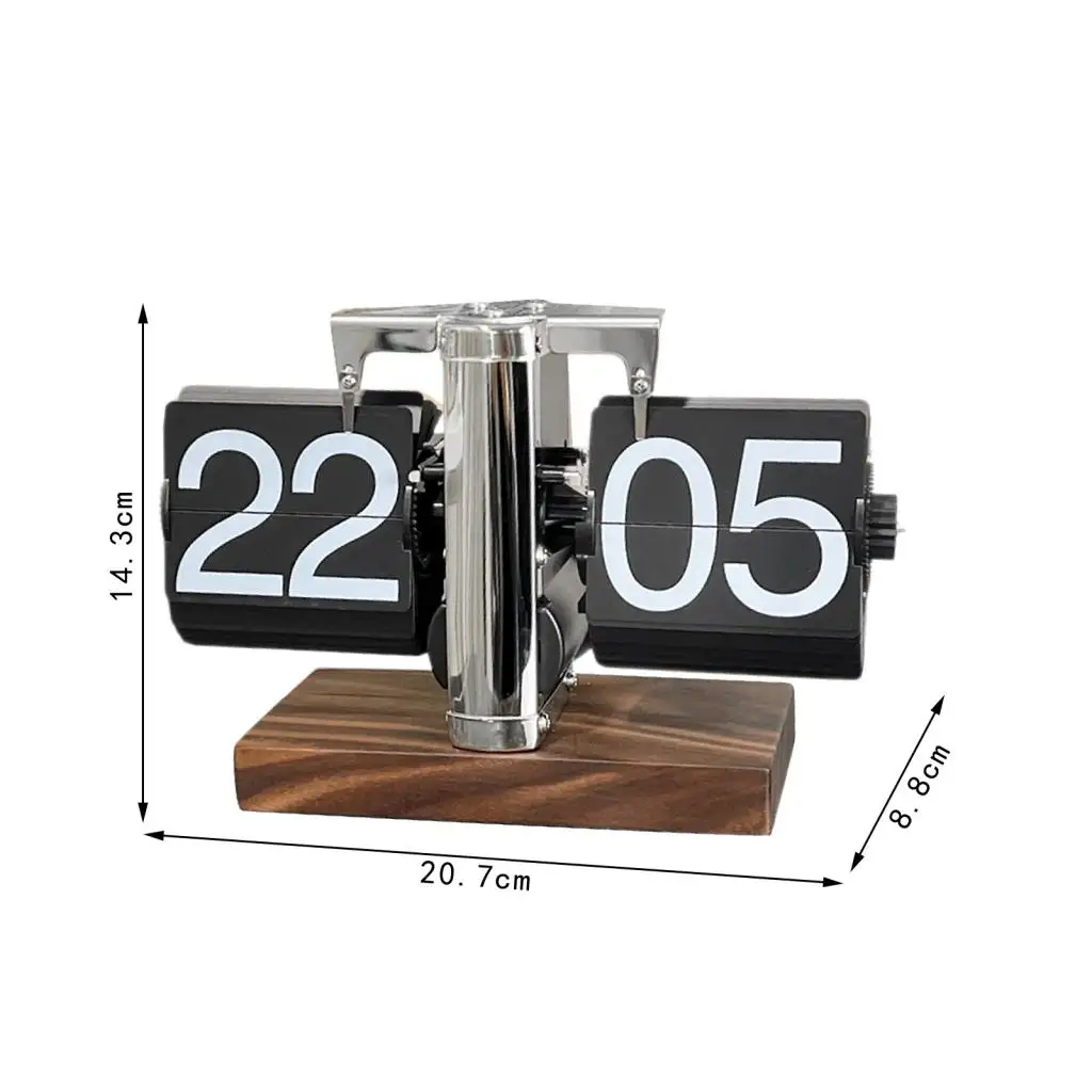 NONE Flip Clock Retro Digitale Tischuhr Vintage Mechanische Auto Flip Clock Tischdekoration und Zubehör für Home Room Cafe Desk 6
