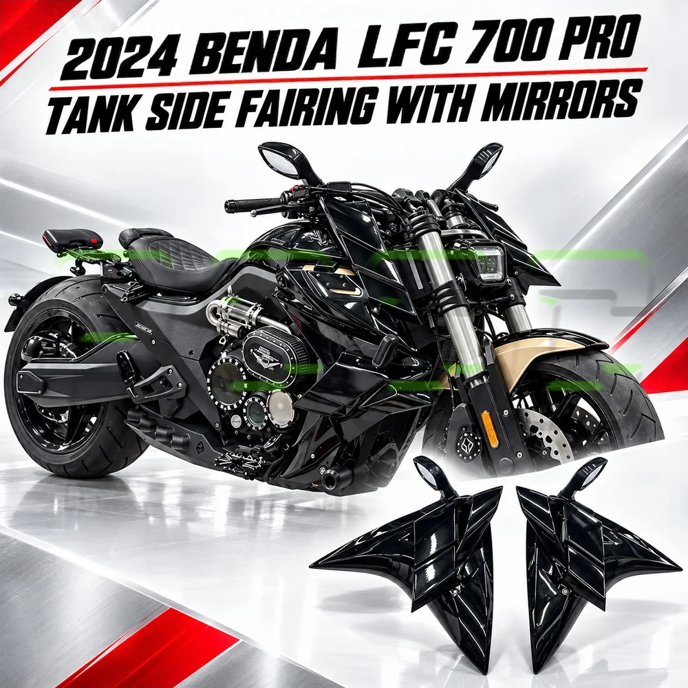 Fit For BENDA LFC 700 PRO (2024+) Modified Tank Side Fairing with Rearview Mirrors