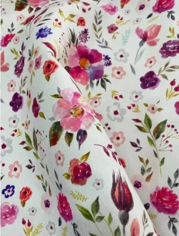 

Watercolor Floral Pattern Fabric Suitable for Multi-Purpose Use