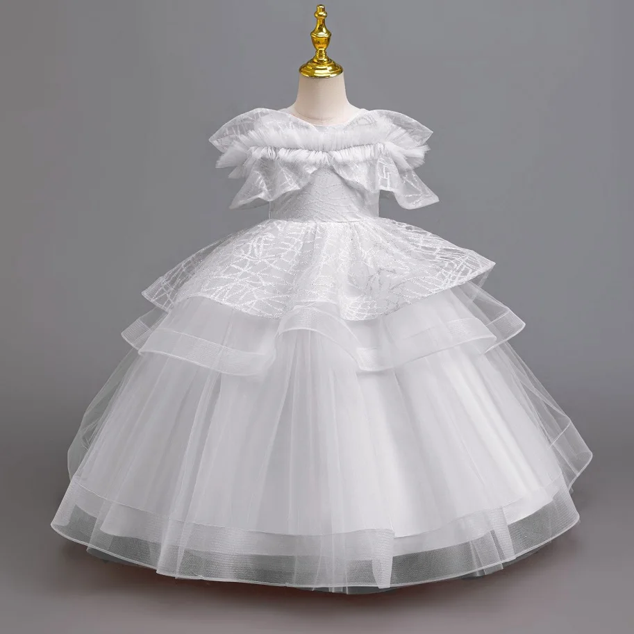

girls dress Wedding flower girl dress Gorgeous girl stage host dress Girls' casual dress Fashionable off-shoulder princess dress
