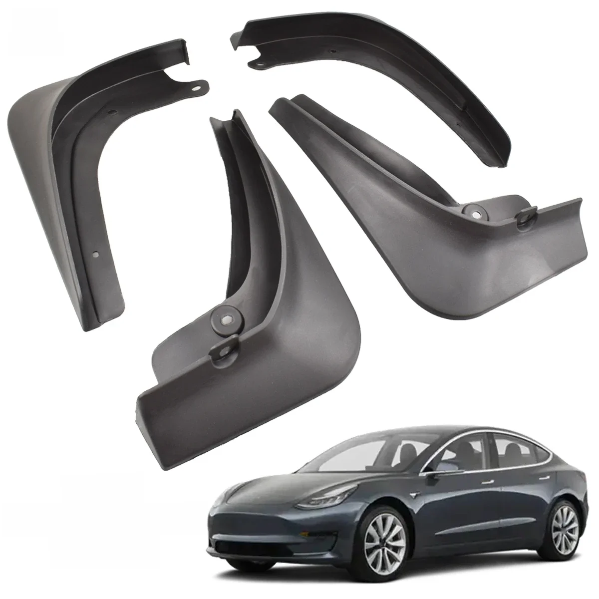 4 sztuk formowane błotniki dla Tesla Model 3 2016 ~ 2021 zestaw błotniki błotniki błotniki przód tył — zdjęcie 2