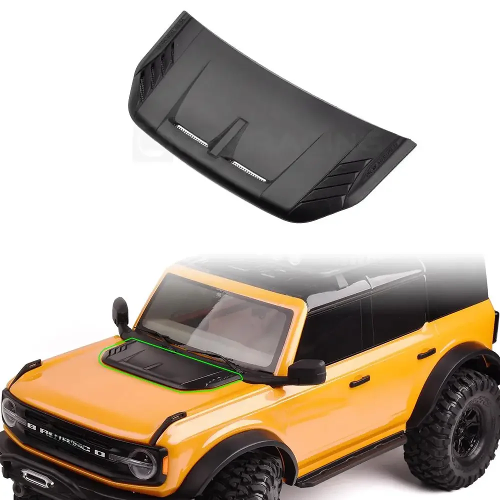 Pour Traxxas 1/10 Trx-4 nouveau Bronco Trx4 matériau en Nylon noir capot tridimensionnel sortie d'air capot de moteur Raptor