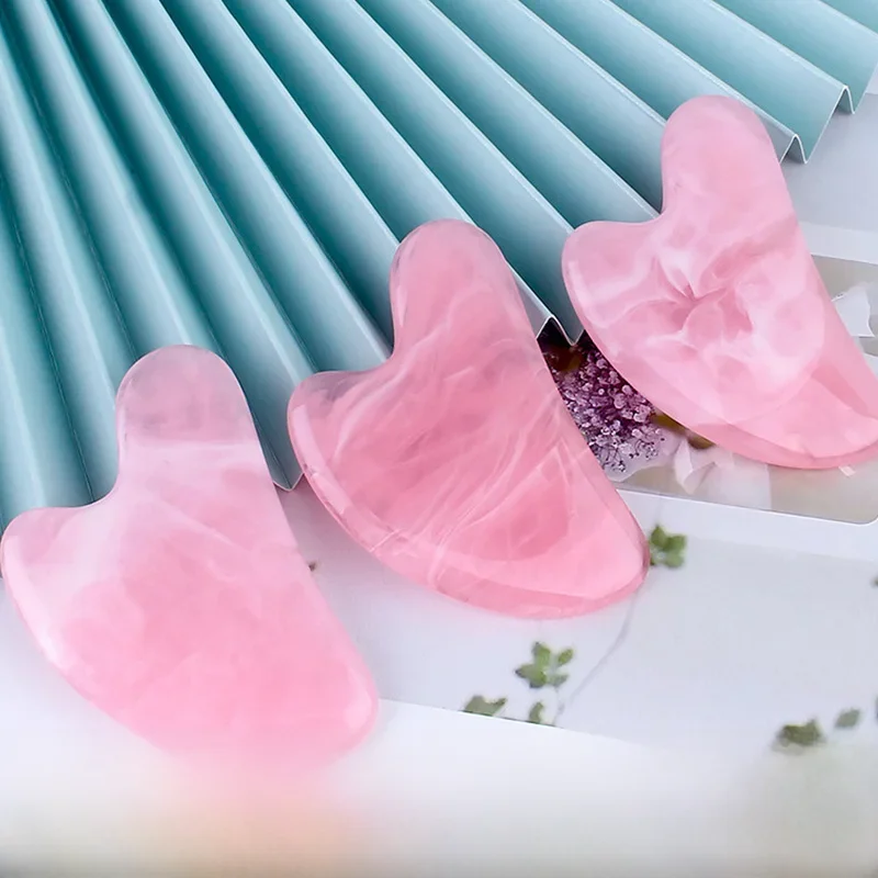 Żywica Gua Sha skrobanie skrobak do masażu masażer do twarzy akupunktura Guasha Board Massager do narzędzia do twarzy — zdjęcie 2