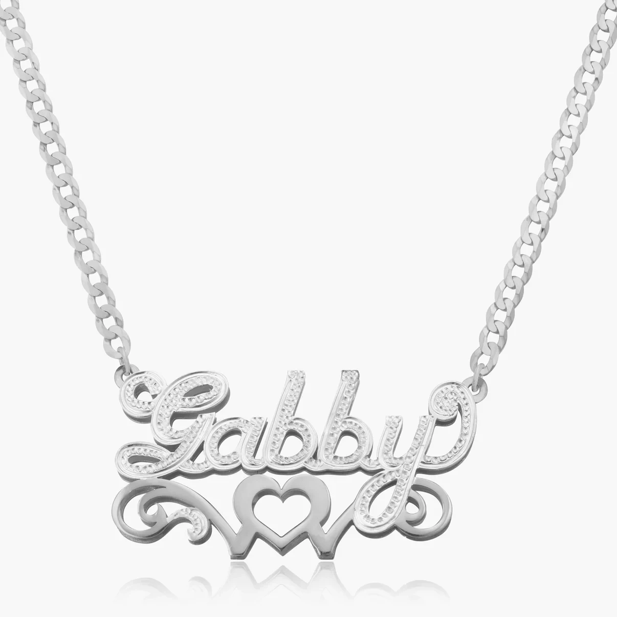 Custom Double Plated Heavenly Love Name Necklace Personalized Two-Tone Nameplate Pendant Luxury Jewelry Gifts for Loved Ones