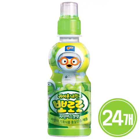 팔도 뽀로로 샤인머스캣맛 235ml 24개