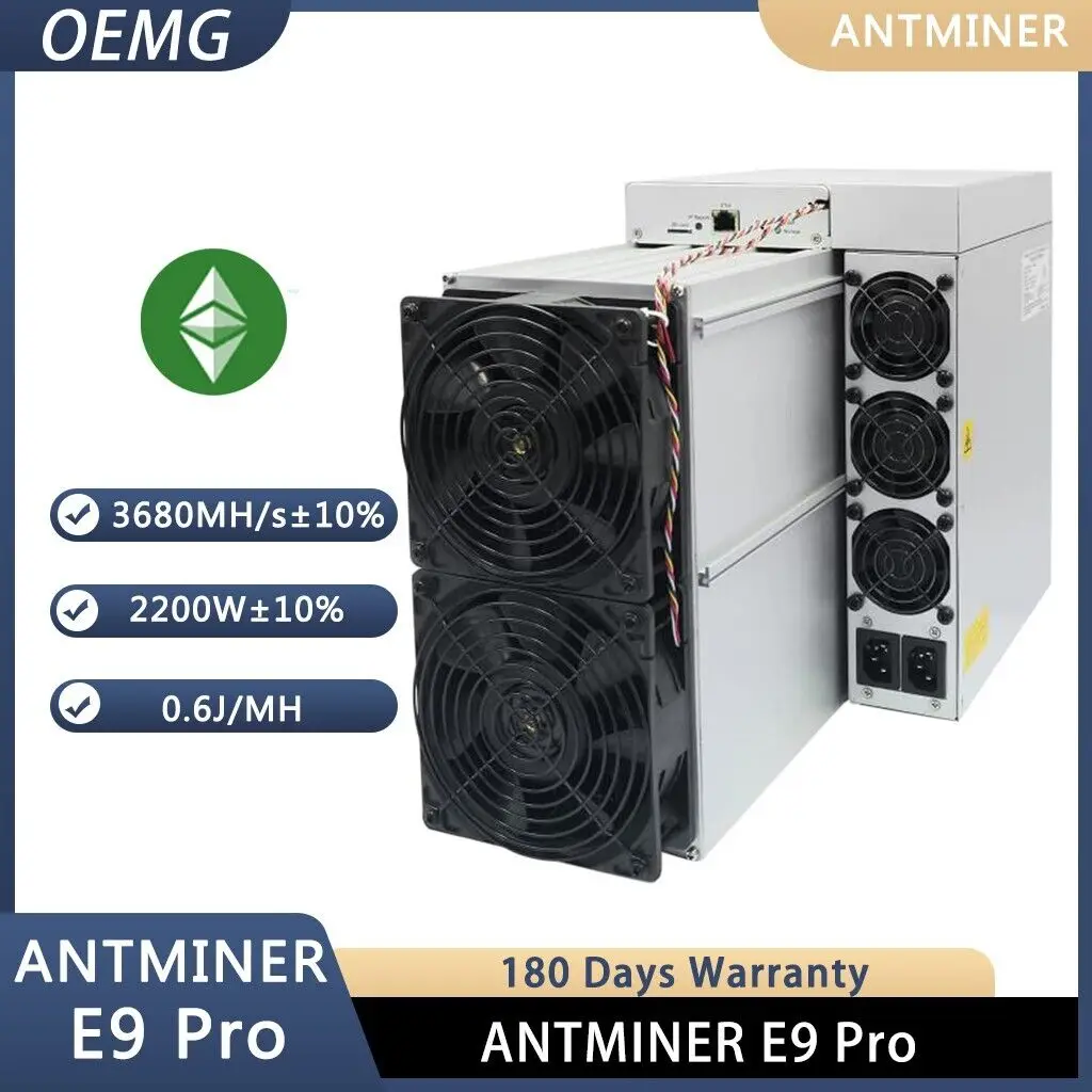 

BB КУПИТЬ 2 ПОЛУЧИ 1 БЕСПЛАТНО Bitmain Antminer E9 Pro 3680 МГц/с 2200 Вт ETC Asic Miner 0,6 Дж/м Встроенный блок питания