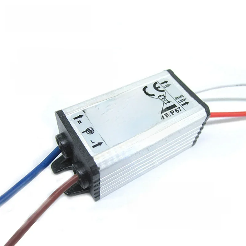 Wodoodporna IP67 zasilacz LED 10W 900mA DC6-12V 2-3x 3w aluminiowa obudowa transformatory oświetleniowe — zdjęcie 2