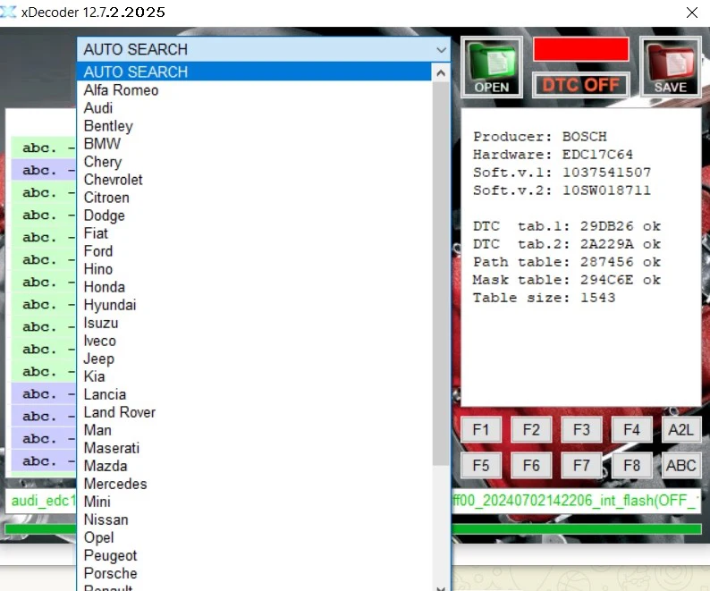 Xdecoder 12.7 2025 Version DTC OFF Delete Software DTC Remover Disable Error off DTCRemover Activated ECU Files PK Xdecoder 10.3