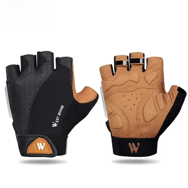 AliExpress West Biking WEST BIKING Sports Cycling Gloves Half Finger Men Women MTB Bike Gloves Running Fitness Gym Riding Motorcycle Bicycle Gloves