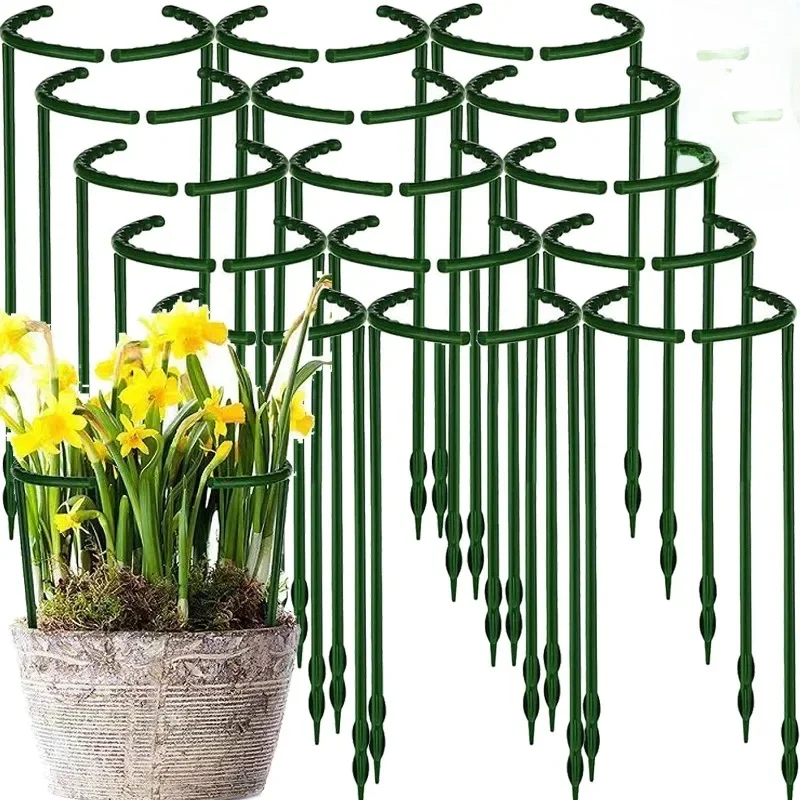 Support de Pile en plastique, 2/12 pièces, Support pour plantes, pour fleurs, serres, Arrangement, Support de tige de fixation, outils de jardinage
