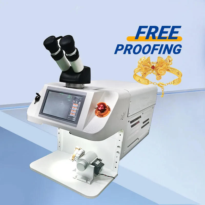 Mini Desktop Soldering YAG Laser Welding Machine for Jewelry Gold Silver Steel Microscope CCD 100W Jewelry Welding Machine