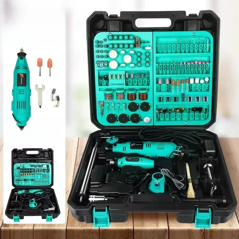 DIY Handheld Drill Power Tool Mini Grinder Electric Drill Polishing Machine Mini Rotary Tool with Dremel Accessories