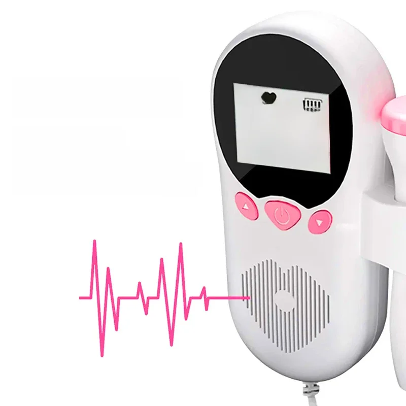 Moniteur de fréquence cardiaque fœtal Doppler à domicile, détecteur de battement de cœur de grossesse pour bébé, rétro-éclairage LCD, stéthoscope sans rayonnement, compteur de pouls 3MHz