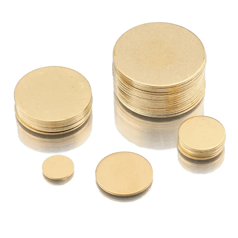Surowy mosiądz Metal Stamping Blank Round Without Hole Disc Charms Plate Pendant Jewelry Findings For Necklace Making Accessories — zdjęcie 2