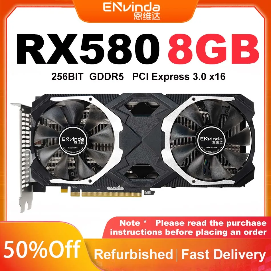 2023 En İyi AMD RX 580 8GB Grafik Kartı: ENVINDA Modeli ile Kripto Madenciliği İçin Gerçek Performans Değerlendirmesi
