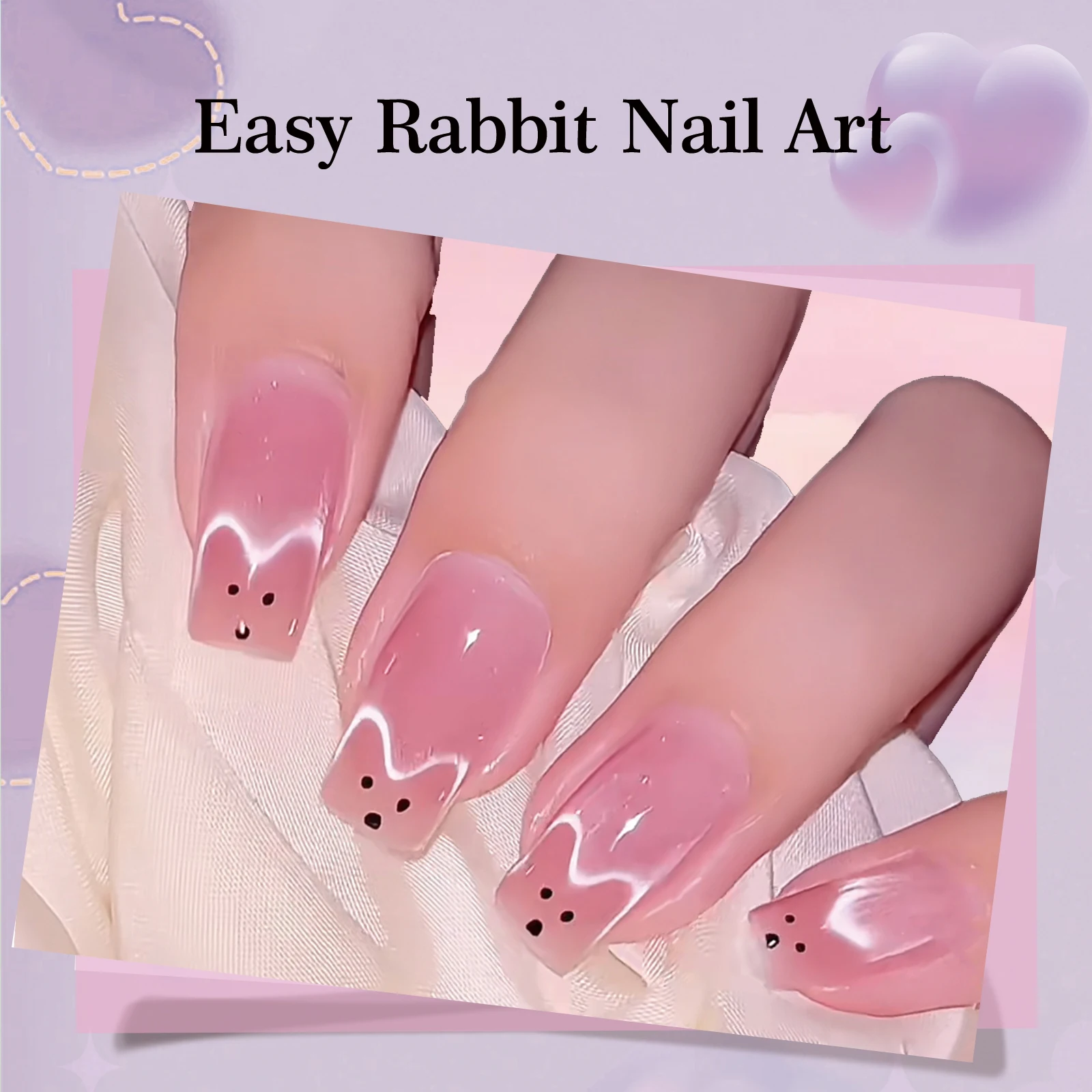 Nail Art Magnet Set Gevouwen Oor Konijn Kat Beer Cat Eye Magneet Stok Sterke Hartvormige Magneet Voor DIY Gel Polish Magnetisch Gereedschap