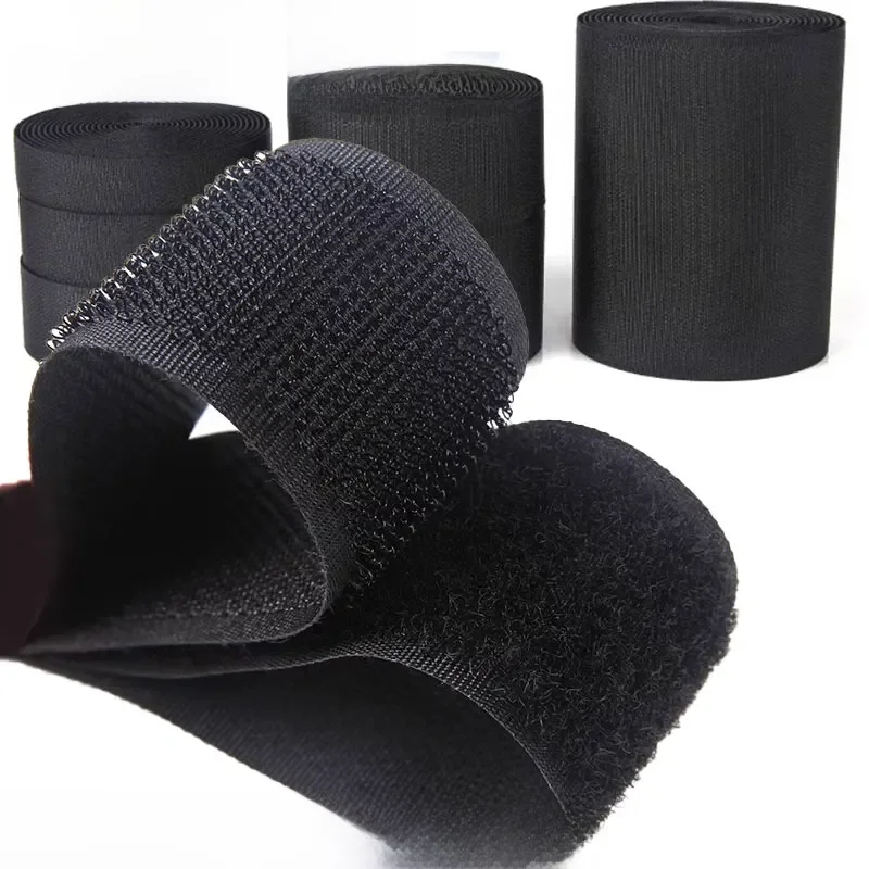 1-25 mÚtres coudre sur crochet et boucle ruban de fixation en tissu Nylon bandes de fixation Non adhésives ruban imbriqué 16/20/25/30/50mm