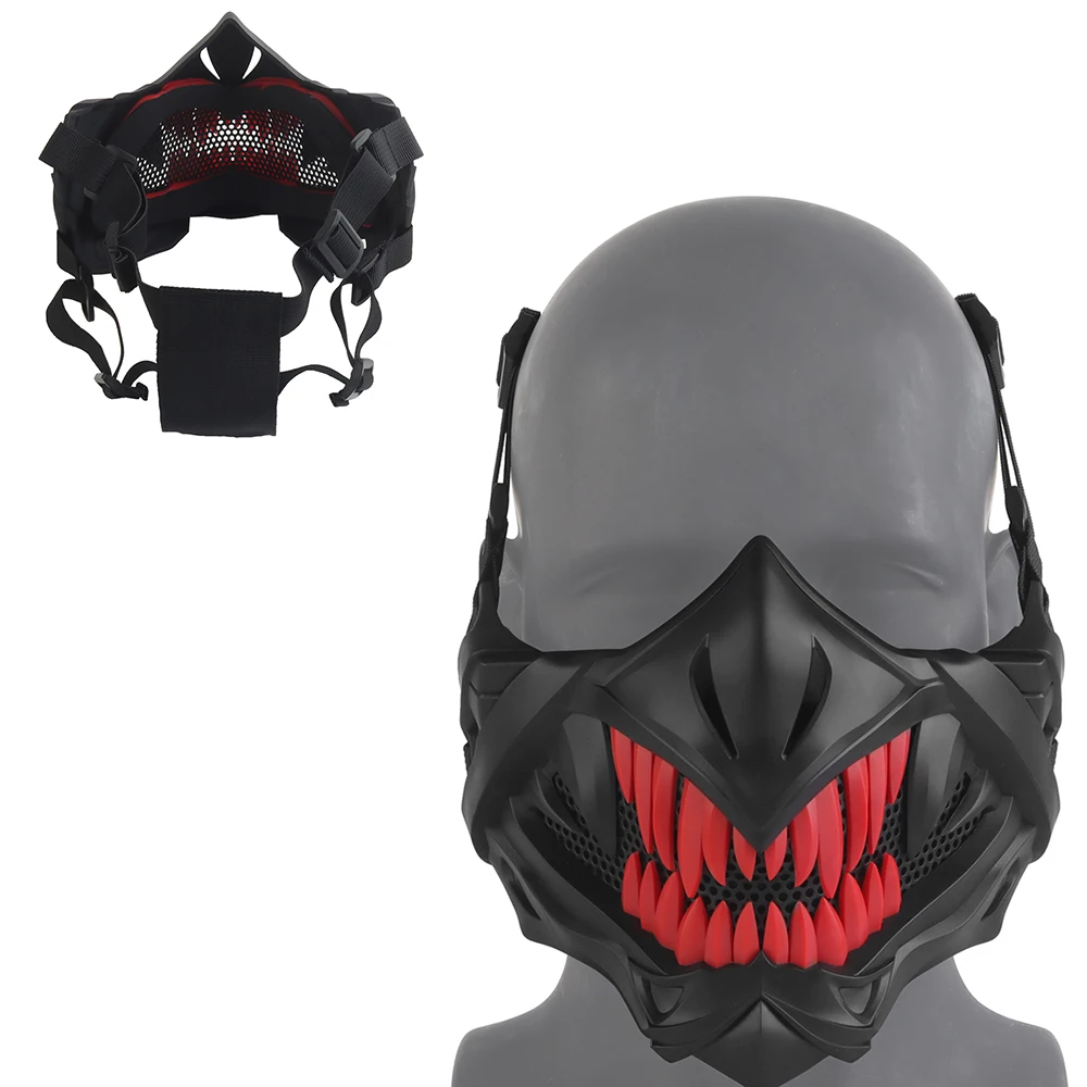 Military Tactical FAST Helmet, Airsoft Helmet 6-in-1 Set with NVG Simulation Model Bat Mask, for Paintball Outdoor Field Cosplay