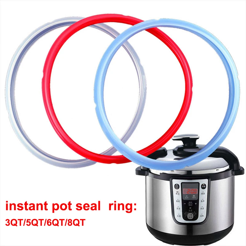 3 5 6 8 QT Quart Pots-Instant Pot Electric Pressure Cooker Accessories Replacement Silicone Rubber Seals ring Secure Leak-Free