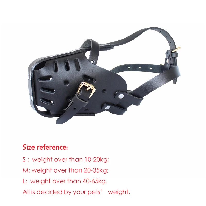 Leather Dog Muzzle For Training And Anti Bite Protection_voghion.com