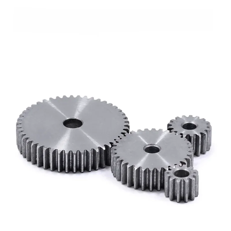 Engrenage droit Ă pignon 1M 8T-60T, 1 Mod, engrenage plat cylindrique 8 12 13 14 15 16 17 18 19 20 21 22 23 24 25 26 27-60 dents 45 # Acier