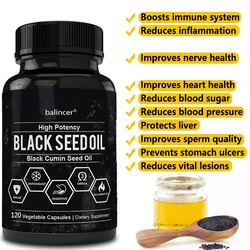 Black Seed Oil Capsules - Support hair, skin, breathing, digestion, improve overall health