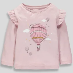 100% Combed Cotton t-shirt Long-sleeve Baby Girl Clothes 2024 Blouse Tops Children Bebe Kids Girls Casual Tee Cartoon Undershirt