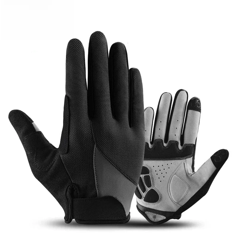 Rękawice rowerowe ROCKBROS gąbka uszczelniająca długi palec rękawice motocyklowe do roweru górskiego rękawice ekran dotykowy rękawiczki MTB — zdjęcie 2