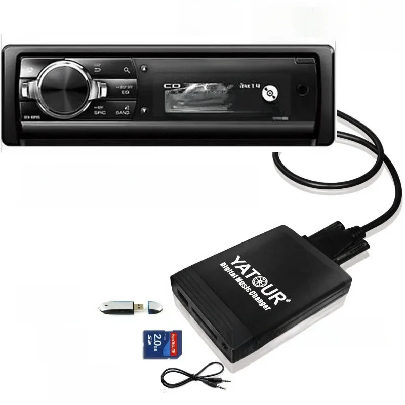 Yatour samochodowy sprzęt Audio MP3 odtwarzacz dla Pioneer DEH-P900 KEH-P6200-W MEH-P055 DEH-88 zmieniarka cyfrowa USB MP3 AUX Adapter BT — zdjęcie 2