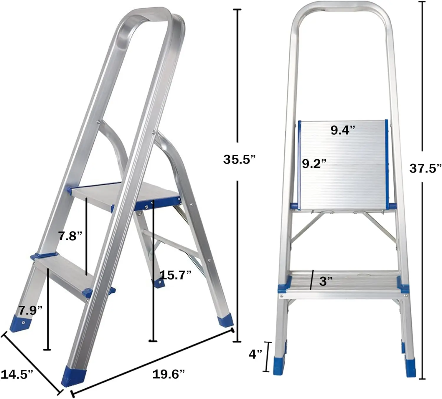 Ultra Lichtgewicht 2 Step Kruk Vouwladder Keuken