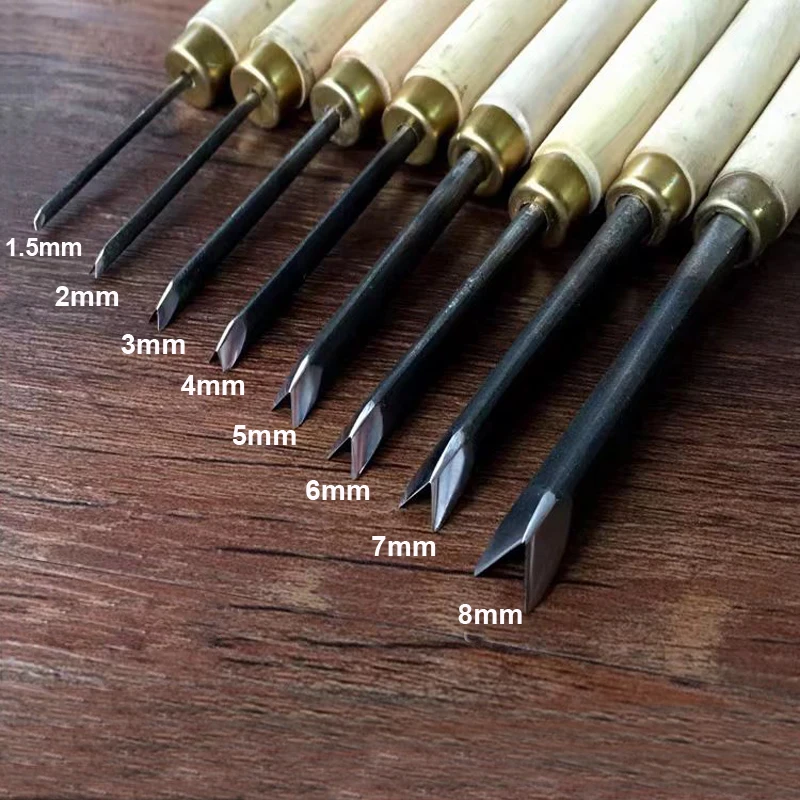Woodworking Carving Knife V-shaped Trimming Tool Wood Chisel Triangle Knife 1.5 mm mm mm mm mm mm mm mm