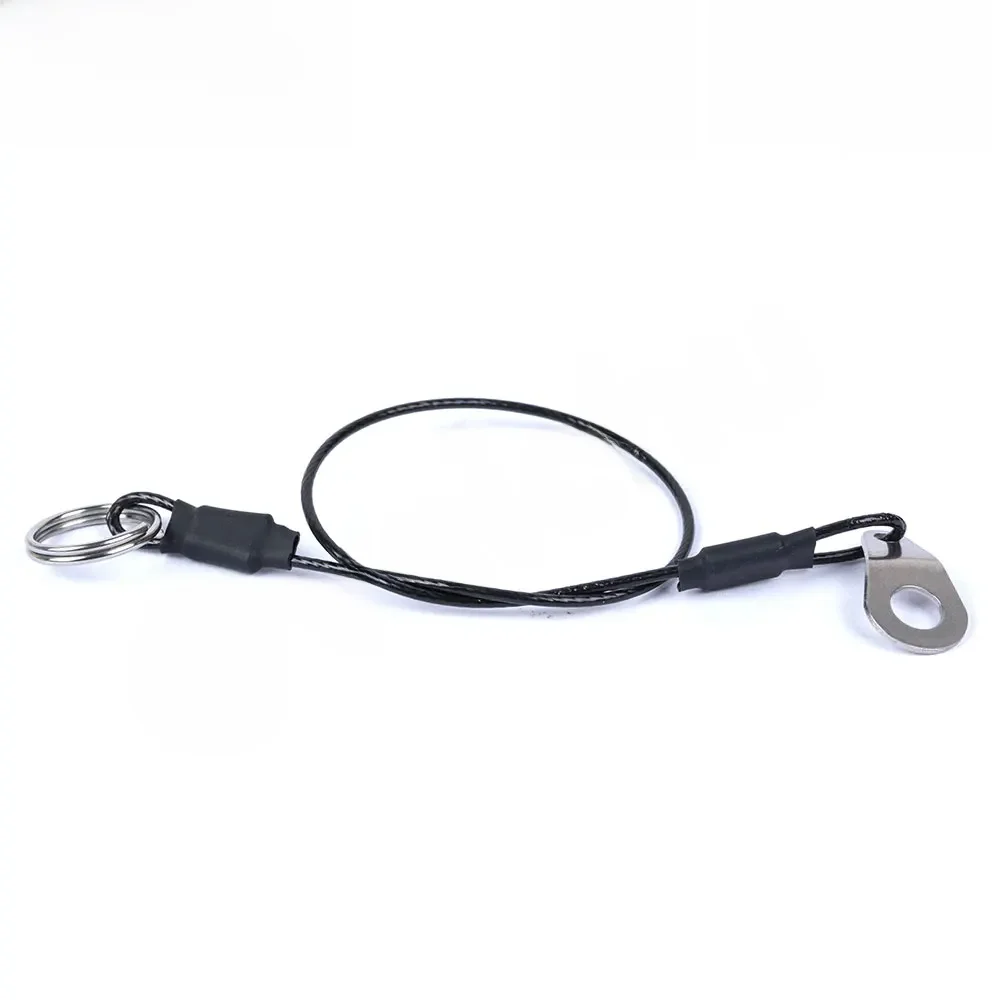 VEICHU corde anti-perte câble en acier inoxydable noir corde de sécurité avec porte-clés et joint