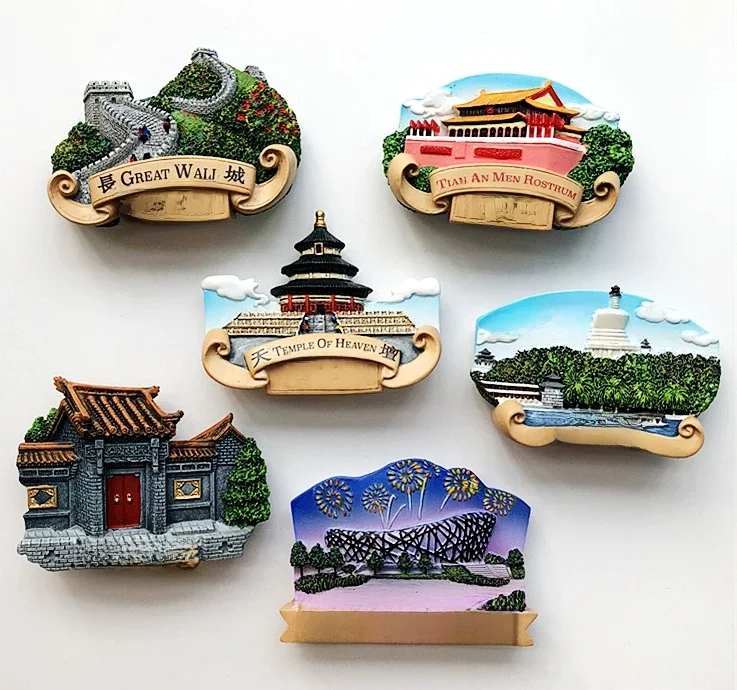 Pekin, chiny, ptasie gniazdo Hutong Great Wall świątynia nieba magnesy na lodówkę pamiątki turystyczne lodówka naklejka magnetyczna — zdjęcie 2
