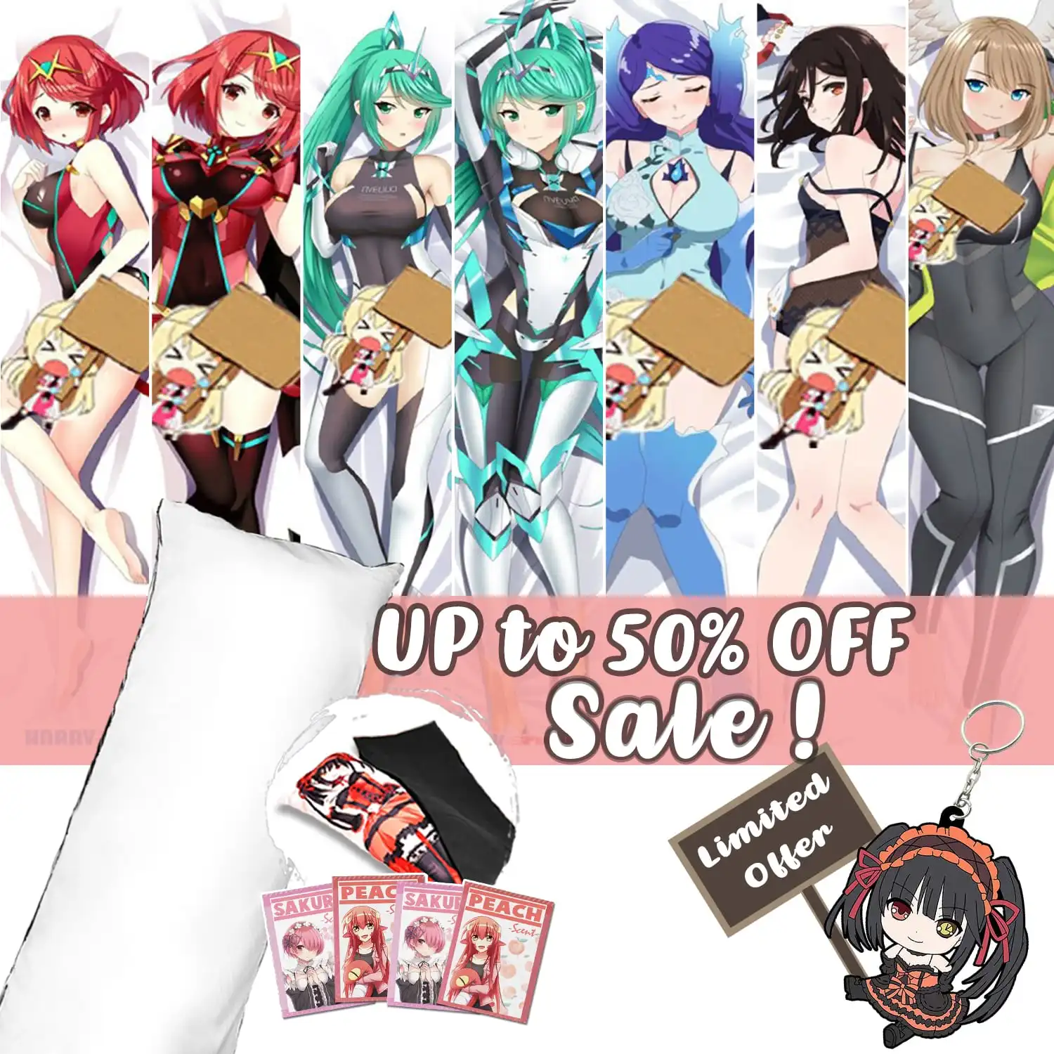 Hobby Express Anime Dakimakura Japanese Otaku Waifu Life Size Hugging Body Pillow Cover Case Xenoblade Chronicles