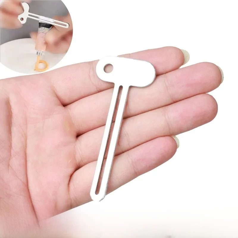 Presse-Tube de dentifrice en acier inoxydable, clé métallique, pour salle de bains, teinture capillaire, Tubes cosmétiques, 1/3/5 pièces