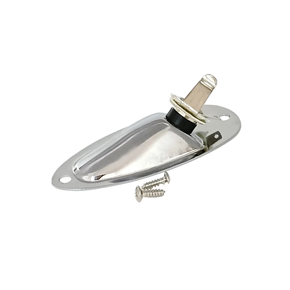 Replacement For Strat Stratocaster Electric Guitar Jack Plate 6.35mm 1/4" Boat Shaped Audio Connector Socket Panel