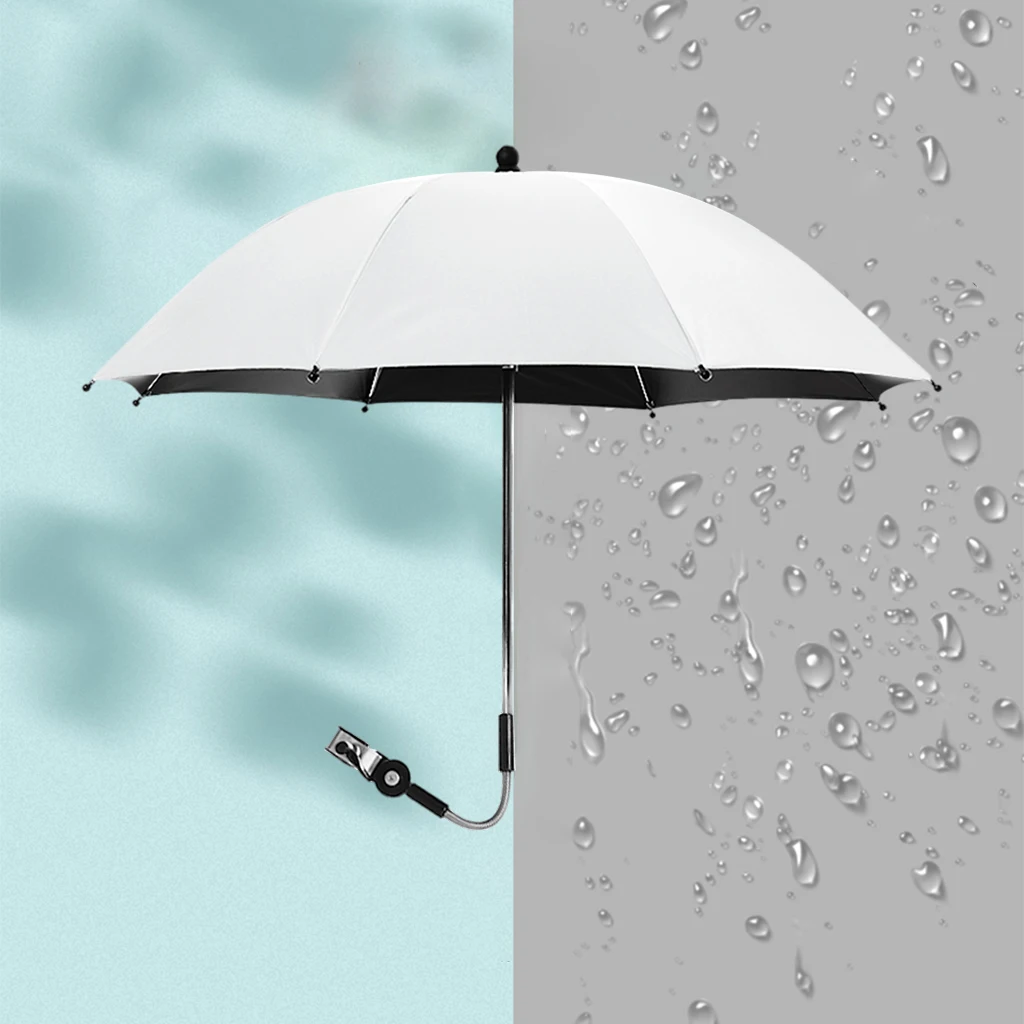 Detachable Baby Stroller Umbrella Infant Buggy Pram Pushchair Parasol Cover Sunshade Sun Protection Rain Waterproof Canopy
