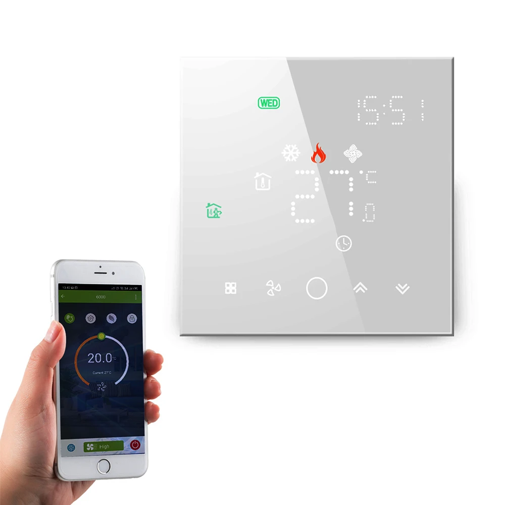 

Qiumi Smart Wifi Thermostat Air Conditioning Temperature Controller Works with Alexa Google Home