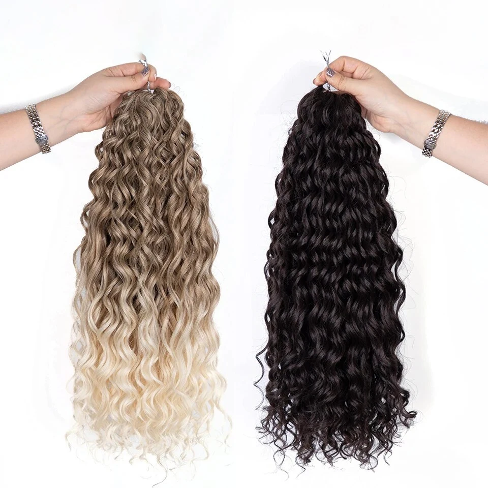 20 Inch Afro Curly Twist Gehaakt Hair Extensions Synthetische Watergolf Gehaakt Haar Vlechten Godin Twist Vlechten Haar Voor Vrouwen