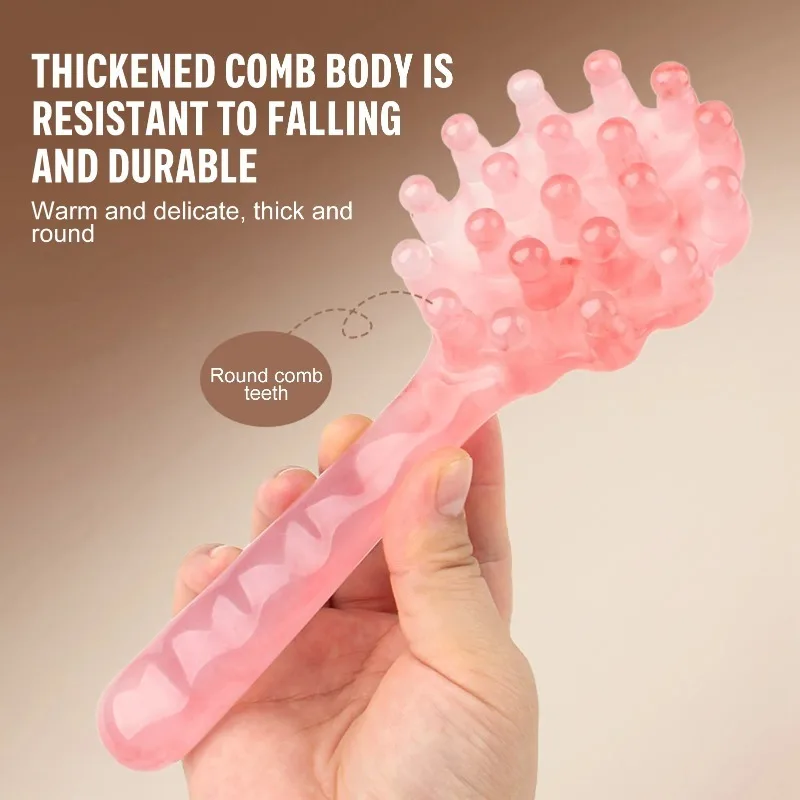 

1 шт., массажная расческа для головы в форме ракушки, массажная расческа из смолы с длинной ручкой, массажер для головы, меридиан, соскабливание, массаж головы, инструменты для здоровья