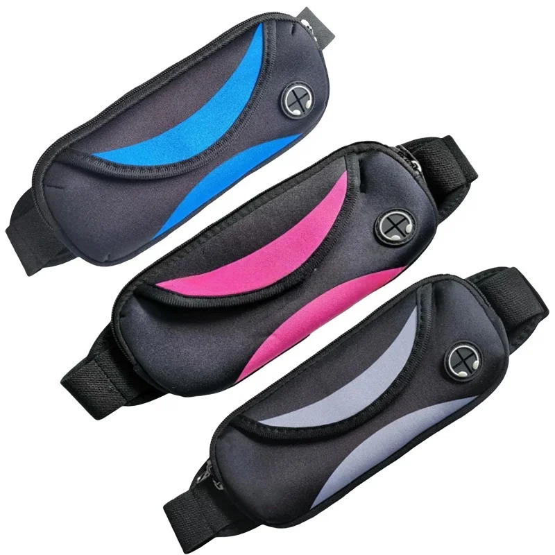 Sac banane de course étanche unisexe, sac de sport, support de téléphone portable, sac de fitness, ceinture de course sportive