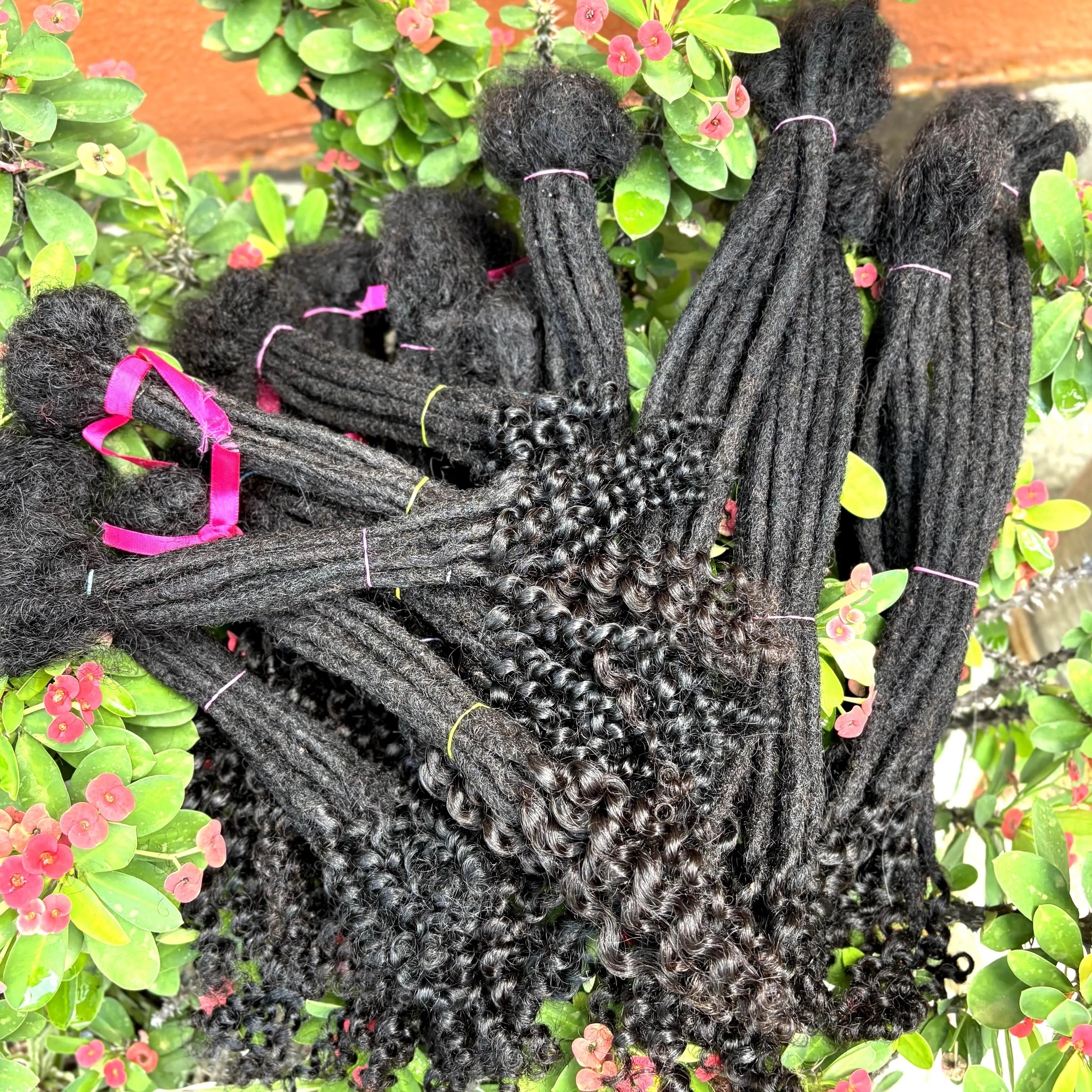 50 Strands 8-14inch Natural Loc Extension Human Hair with Curly Ends  100% Human Hair Loc Dreadlock Extension for Men Women Kids