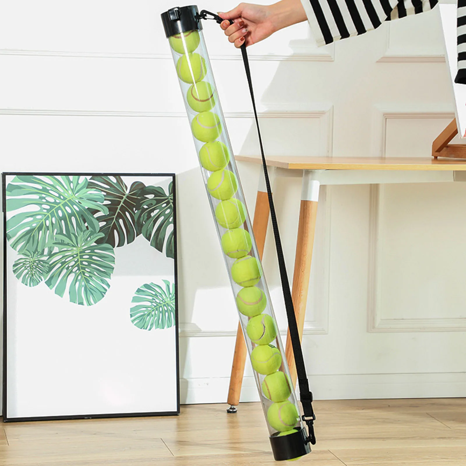 

Сборщик теннисных мячей, верхнее хранилище, универсальный активный отдых на свежем воздухе, трубка для ретривера, держатель мяча для сбора пиклбола для теннисных тренеров