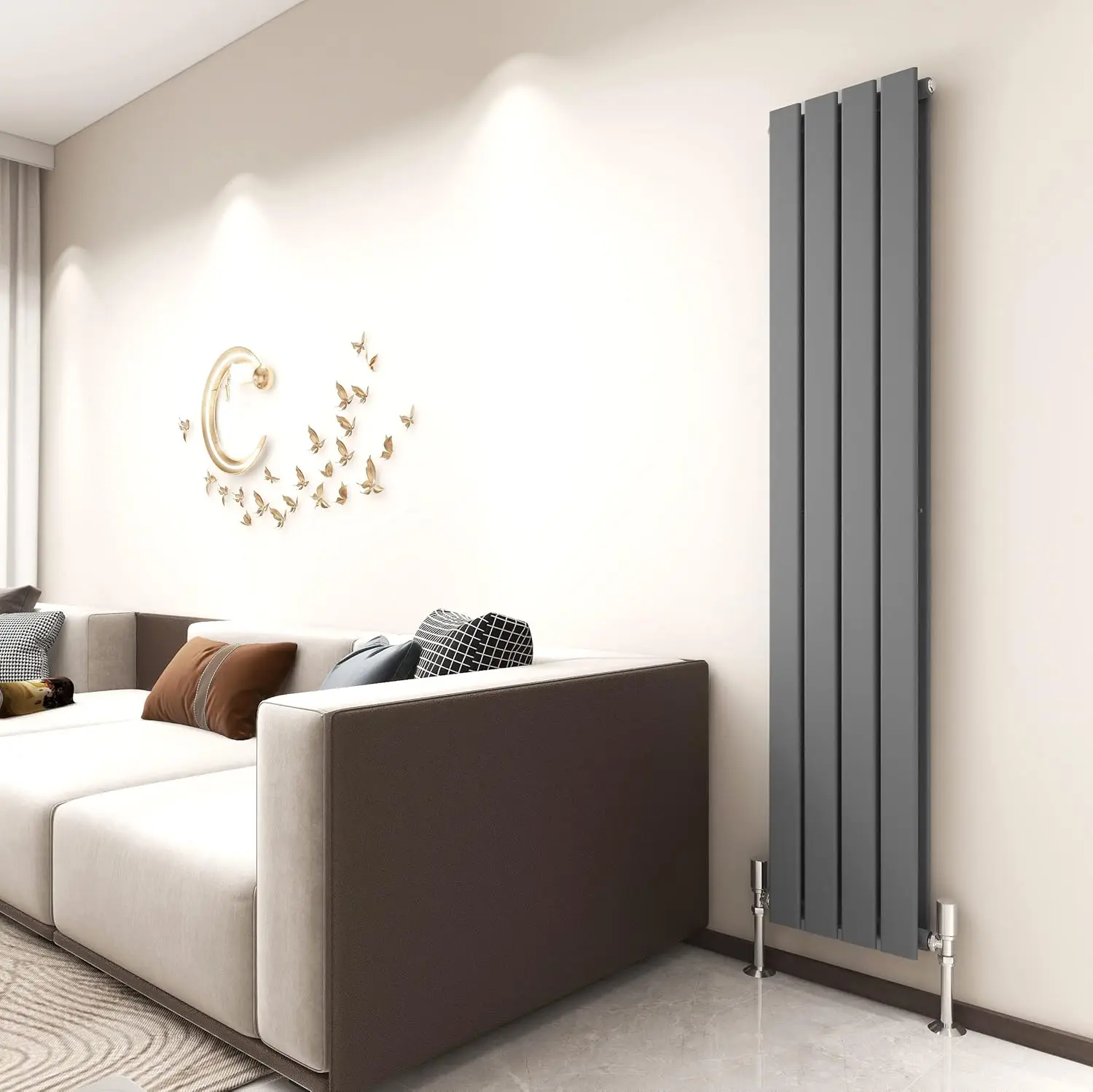 mcc direct Radiator Horizontal Vertical Designer Flat Panel Central Heating Radiator 1600x272mm Double