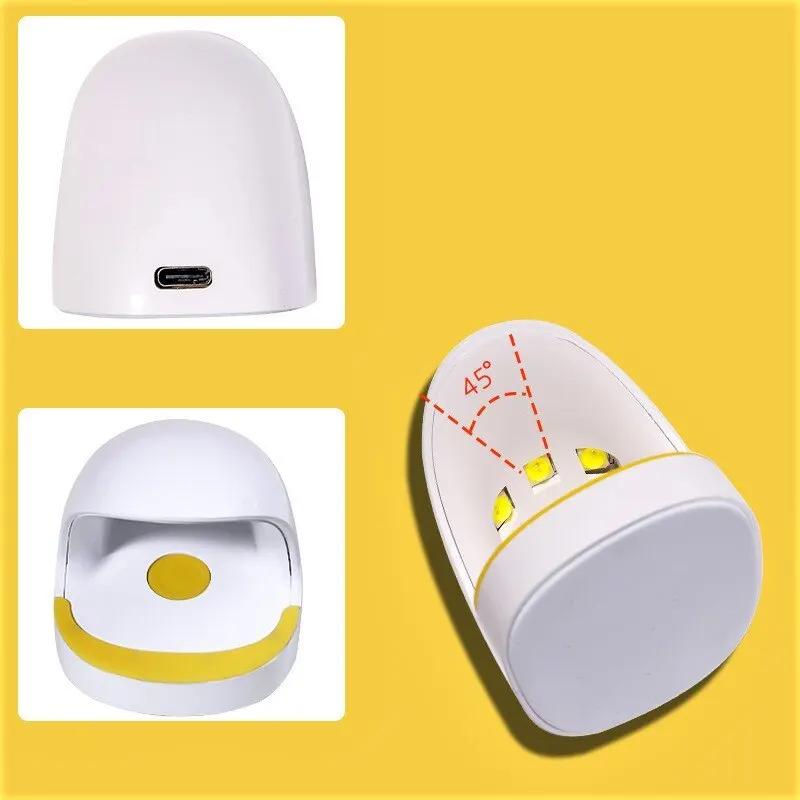 

Manicure Lamp Smart Mini Nail Lamp Single Finger 6W 3 LED UV Light Art Tool for Home Salon