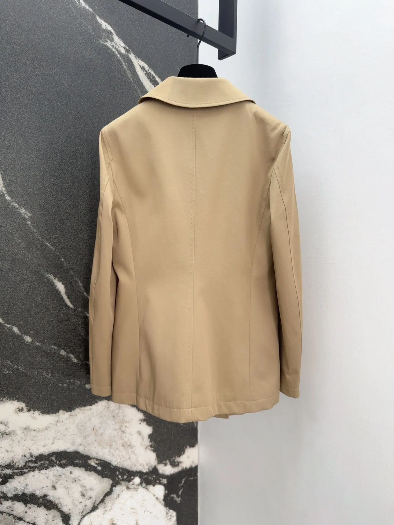 

2025 New Jakcet Trench Solid Coat Cotton Long-sleeved Fashionable Versatile Slimming Figure-hugging Spring Summer