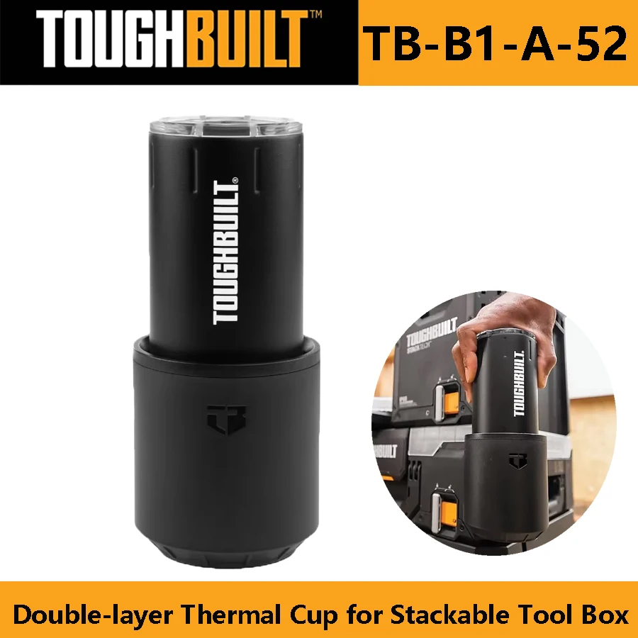 

TOUGHBUILT TB-B1-A-52 Portable Thermal Cup Vacuum Flask Exclusive for Stackable Tool Box Lastic/Metal Cup Holder Double-layer